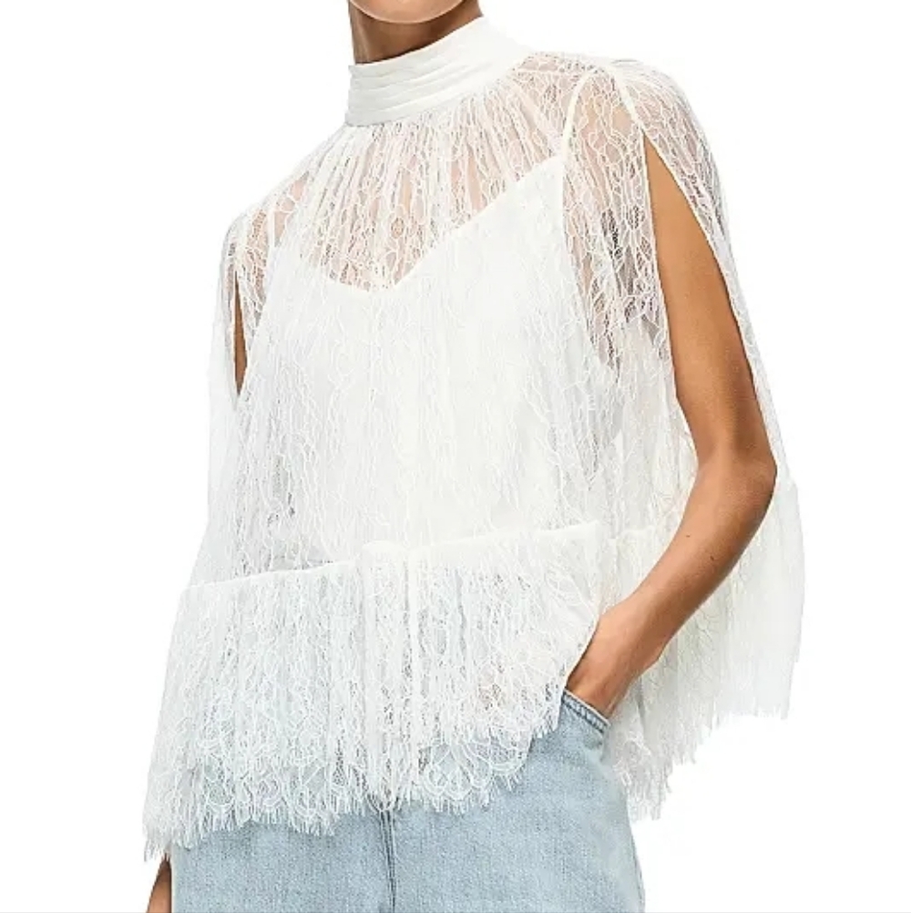 Alice + Olivia, S, Elegant White Lace Women's Top